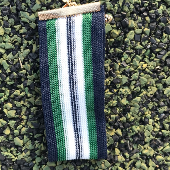 Bee Racer Stripe Key Ring Purse Charm - Picture 6 of 6